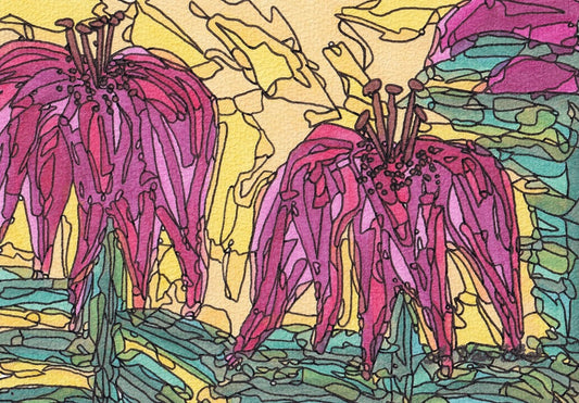 Notecard Asiatic Pink Lilies