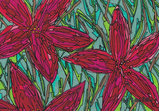 Notecard Asiatic Red Lilies