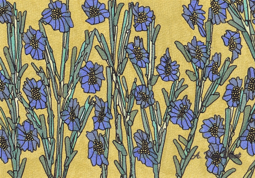 Notecard Blue Delphiniums