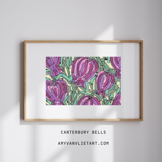 Fine Art Print Canterbury Bells