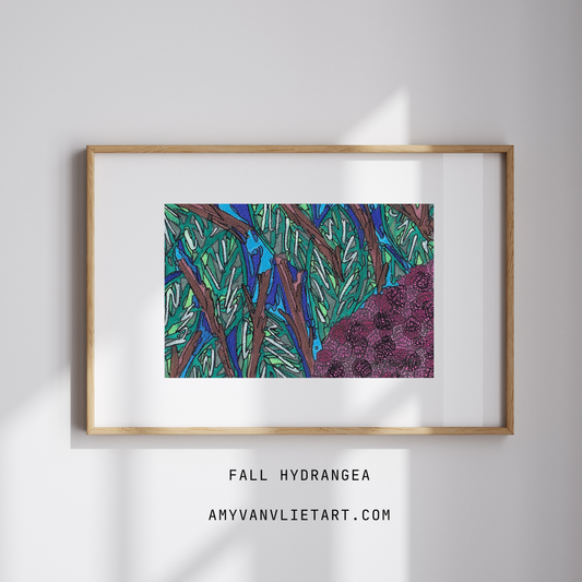 Fine Art Print Fall Hydrangea