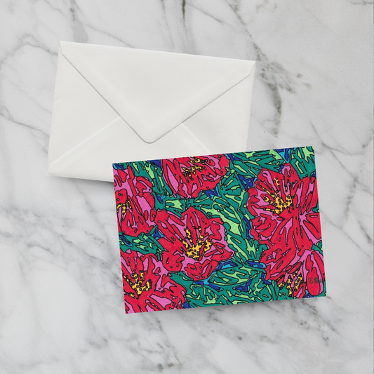 Notecard Crimson Dahlia