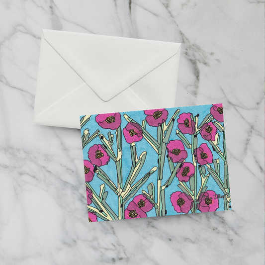 Notecard Pink Cosmos