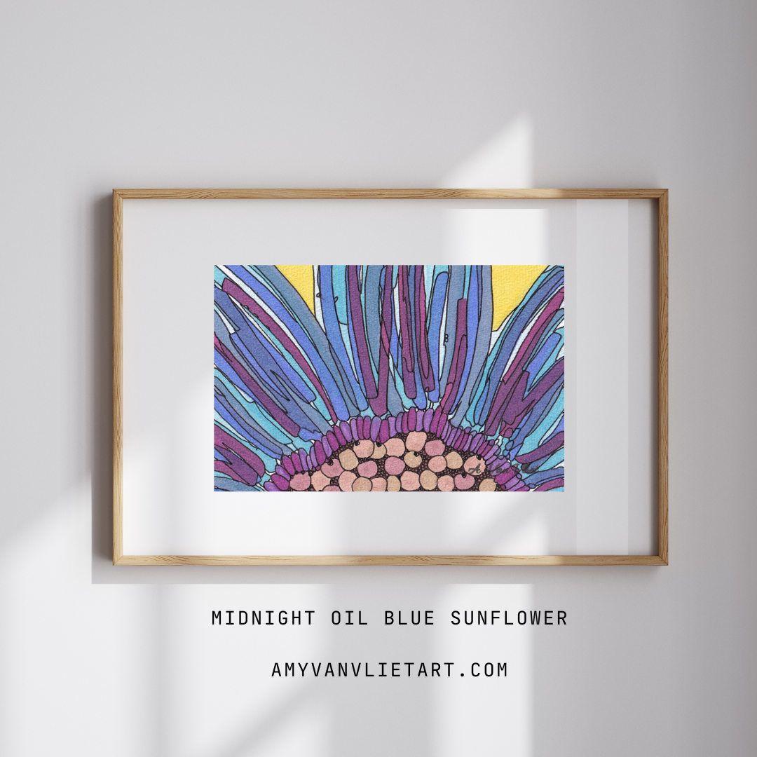 Midnight Oil Blue Sunflower