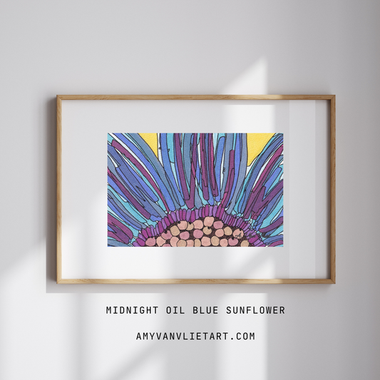 Midnight Oil Blue Sunflower