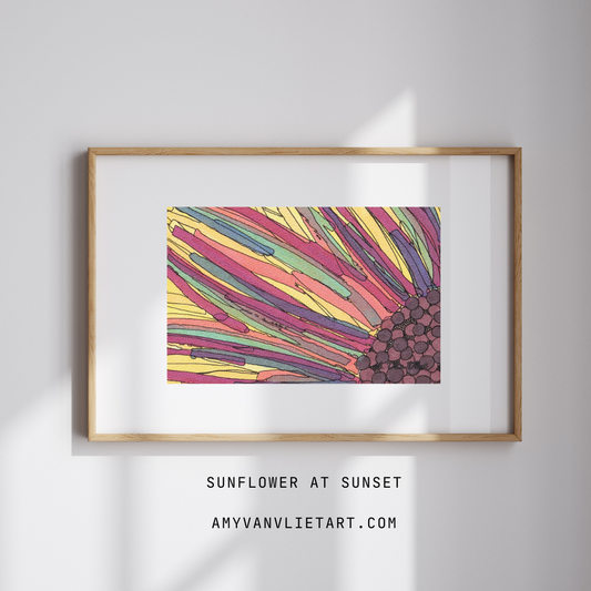 Sunflower at Sunset